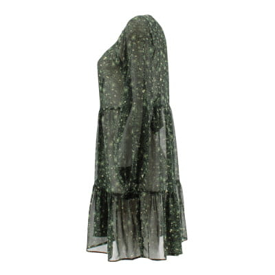 Robe verte fleurie - femme - Stradivarius - taille M - Très bon état - Photo 3